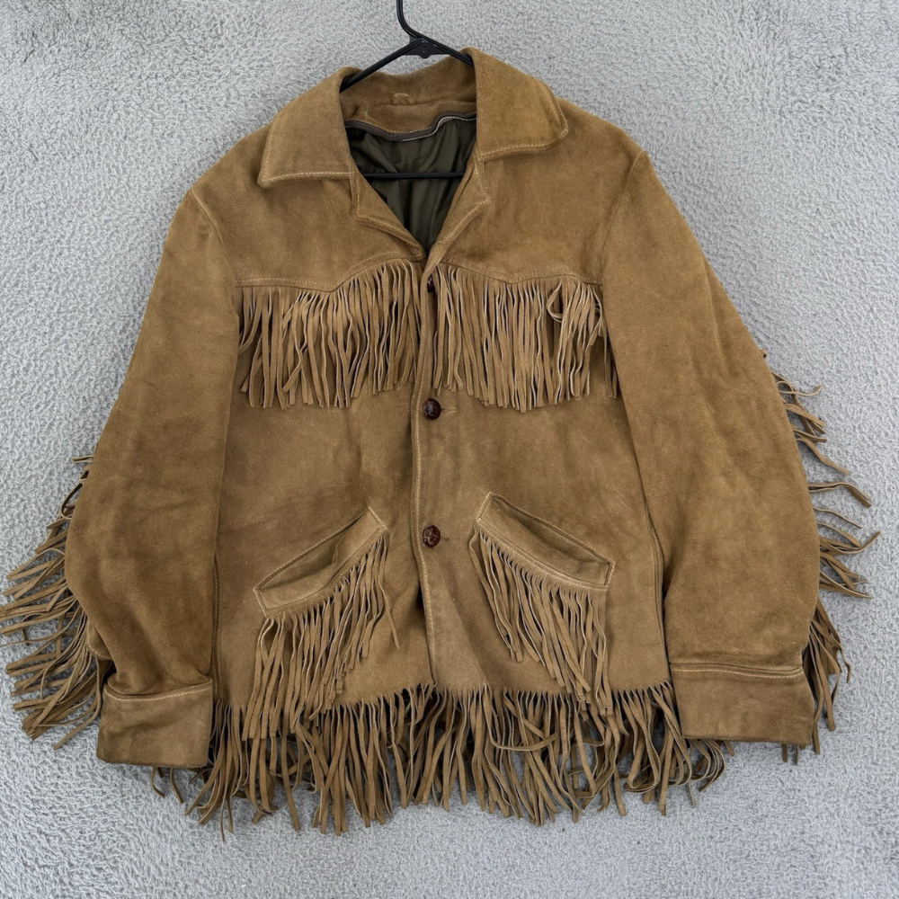 vintage fringe suede jacket