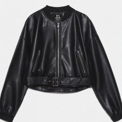 leather bomber jacket women​